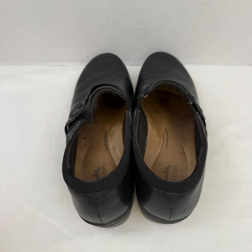 Clarks Collection Black Leather Slip On Loafers Ultimate Comfort Womens 8 22545 - Picture 8 of 12